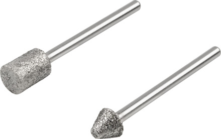 Wolfcraft Diamantslijpstift-set | Cilinder- en puntkegelvormig | 2-delig | 1 set - 5989000