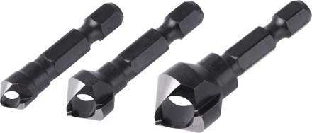 Wolfcraft Dwarsgatverzinkboren | Ø8, 12, 16mm | 3 stuks - 4375000