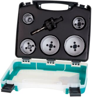 Wolfcraft Gatenzaagset 3764 6-delig - Ø 35-68 mm