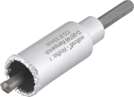 Wolfcraft Gatzaag HM-bestrooid met zeskant-schacht en boor, snijdiepte 55 mm artikel nr.  3893000