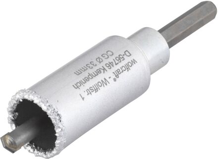 Wolfcraft Gatzaag HM-bestrooid met zeskant-schacht en boor, snijdiepte 55 mm artikel nr.  3893000