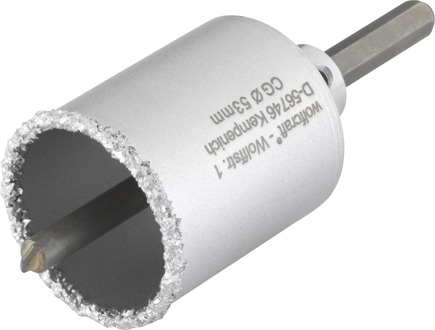 Wolfcraft Gatzaag HM-bestrooid met zeskant-schacht en boor, snijdiepte 55 mm artikel nr.  3895000