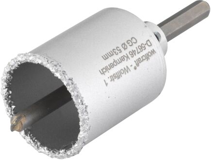 Wolfcraft Gatzaag HM-bestrooid met zeskant-schacht en boor, snijdiepte 55 mm artikel nr.  3895000