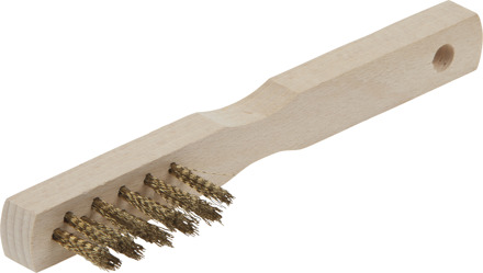 Wolfcraft Handdraadborstel | Messing | 3 rijen | 200mm | 1 stuk - 2725000