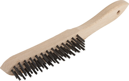 Wolfcraft Handdraadborstel | Staal | 4 rijen | 280mm | 1 stuk - 2722000