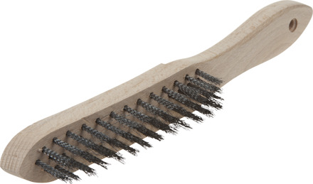 Wolfcraft Handdraadborstel | Staal | 4 rijen | Golf | 280mm | 1 stuk - 2723000