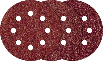 Wolfcraft Hechtschuurschijven | Korund | K60, 80, 120 | Ø125mm | 15 stuks - 8401000