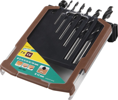 Wolfcraft Houtborenset 3-10mm 6 delig met verzinkboor
