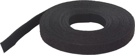 Wolfcraft Klittenbandriempjes | Zwart | 5m | 1 stuk - 3286000