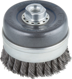 Wolfcraft Komborstel staal 100mm M14 gevlochten