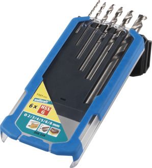 Wolfcraft Metaalboorset | HSS geslepen | Ø2-8mm | 6-delig | 1 set - 7101000