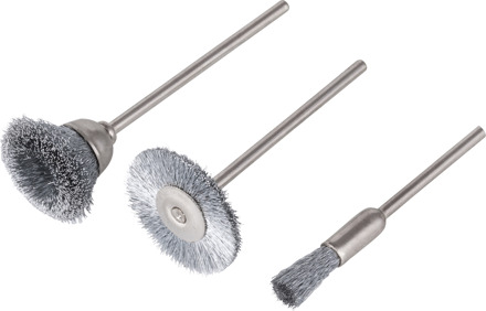Wolfcraft Miniborstels | Rond schacht | Ø5-20mm | 3 stuks - 2114000