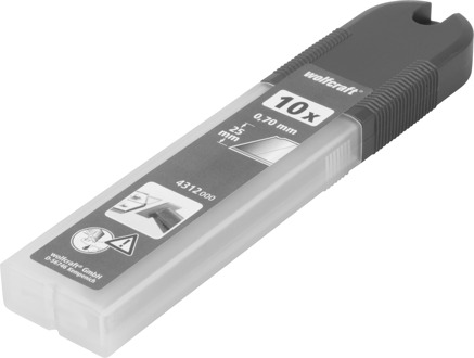 Wolfcraft Professionele afbreekmessen | 0,7 x 25mm | 10 stuks - 4312000