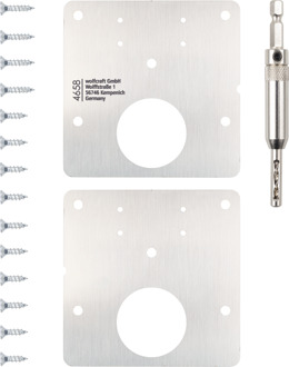 Wolfcraft Reparatieset | Voor potscharnieren - deurzijde | 17-delig | 1 set - 4658000