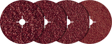 Wolfcraft Schuurpapier voor schuurschijf ongeperforeerd Korrelgrootte 24, 40, 60, 100 (Ã) 115 mm Wolfcraft 2476000 20 stuks