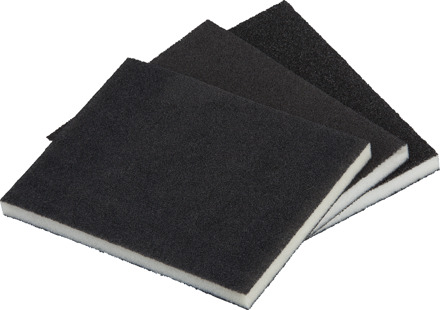 Wolfcraft Schuursponzen K60/120/180 - 3 Stuks