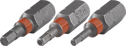 Wolfcraft Solid - Bitset - 2-2,5-3 - 25 mm - 3 Stuks