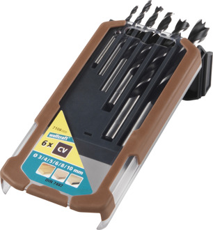 Wolfcraft Spiraalboorset hout 6 stuks