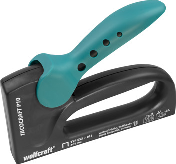 Wolfcraft \"tacocraft P 10\"" Handtacker met kunststofhuis , voor nieten 4-10 mm type 053 artikel nr.  7078000"