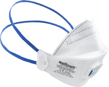 Wolfcraft Vouwmaskers | Met ventiel | FFP2 | 2 stuks - 4947000