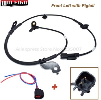 Wolfigo Voor Achter Links Rechts Abs Speed Sensor W/Of W/O Pigtail Voor Mitsubishi Lancer Asx ALS1784,ALS1785,AS1818,ALS2372 voorkant links Pigtail