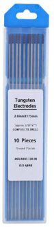 Wolfraam Elektrode Professionele 10Pcs Zirkonium Wolfraam Elektrode Staaf Arc Naald Voor Lassen Dunne Aluminium 2.0Mm Paars