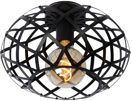 WOLFRAM Plafonnière 1xE27 - Zwart