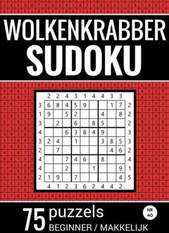 Wolkenkrabber Sudoku - Nr. 40 - 75 Puzzels - Beginner / Makkelijk - Sudoku Puzzelboeken