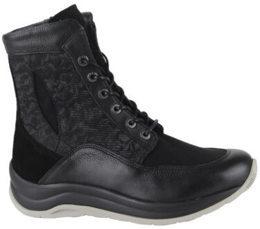 Wolky 0098390-001 dames veterboots sportief Zwart - 37
