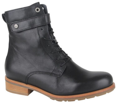 Wolky 0448520-000 dames veterboots gekleed Zwart - 39