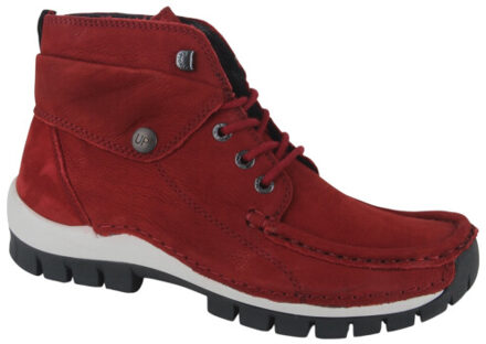 Wolky 0472511-553 dames veterboots sportief Rood - 40