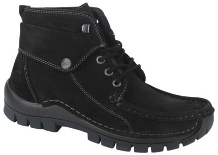 Wolky 0472516-000 dames veterboots sportief Zwart - 41