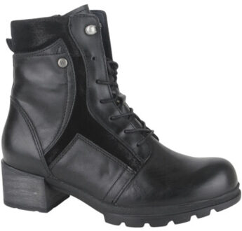 Wolky 0610030-000 dames veterboots gekleed Zwart - 42