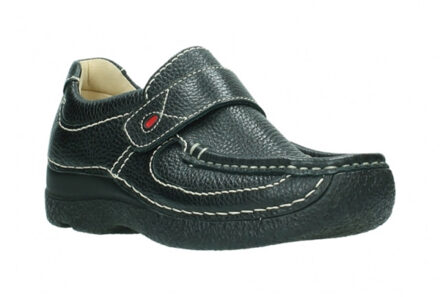 Wolky Instappers Wolky  06221 Roll Strap - 70000 zwart geprint leer