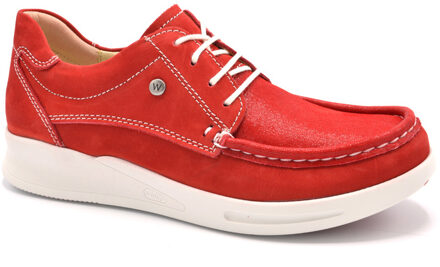 Wolky Nette schoenen Wolky  05901 One - 10570 red-summer stretch nubuck