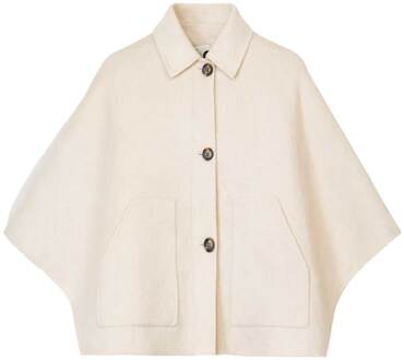 Wollen cape/jas Lena  naturel - S,M,L,