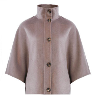 Wollen cape Liv  taupe - M,