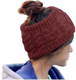 Wollen Elastische Knoop Hoofdbanden Haar Accessoires Voor Baby Meisje Twist Cross Haarband Make Hoofd Band Vrouwen Mode Hoed # y3 rood