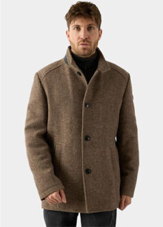 Wollen jack wooddown wool coat 21807.3/410 Bruin - XXL