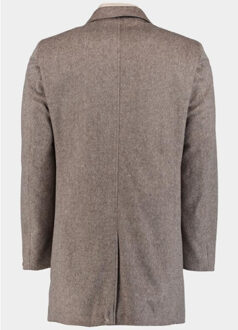 Wollen jas hans, 100% wol met nylon inlay 9082h/3 brown Bruin - 48