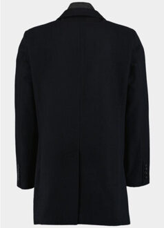 Wollen jas wollmantel mit inlet 213013459/607 Blauw - 48