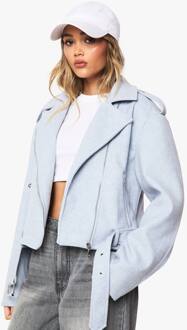 Wollen-Look Jasje Met Riem, Grey Marl - 38