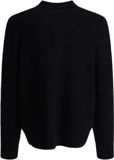 Wollen Mix Cardigan - maat M Zwart