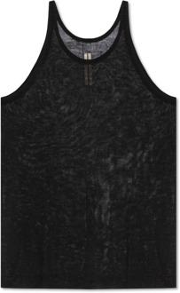Wollen mouwloos T-shirt Rick Owens , Black , Heren - ONE Size