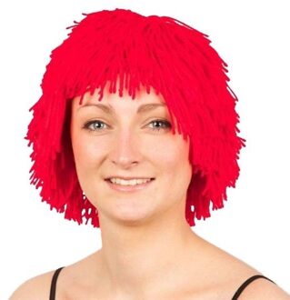 Wollen Pipo pruik rood