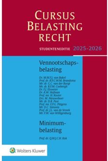Wolters Kluwer Nederland B.V. Cursus Belastingrecht Vennootschapsbelasting / 2025-2026