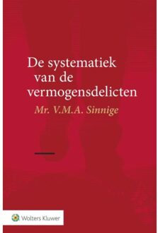 Wolters Kluwer Nederland B.V. De systematiek van de vermogensdelicten - Boek V.M.A. Sinnige (9013142923)