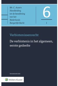Wolters Kluwer Nederland B.V. De Verbintenis In Het Algemeen, Eerste Gedeelte - Asser-Serie