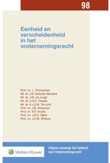 Wolters Kluwer Nederland B.V. Eenheid en verscheidenheid in het ondernemingsrecht - Boek L. Timmerman (9013139728)