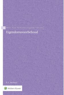 Wolters Kluwer Nederland B.V. Eigendomsvoorbehoud - Boek Emil Fridolin Verheul (9013146031)